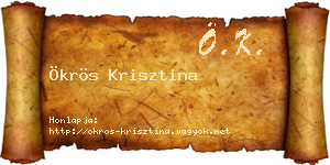 Ökrös Krisztina névjegykártya