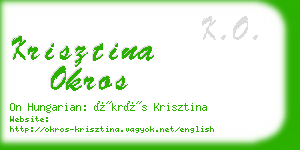 krisztina okros business card